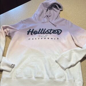 Hollister Purple and White Ombre Hoodie